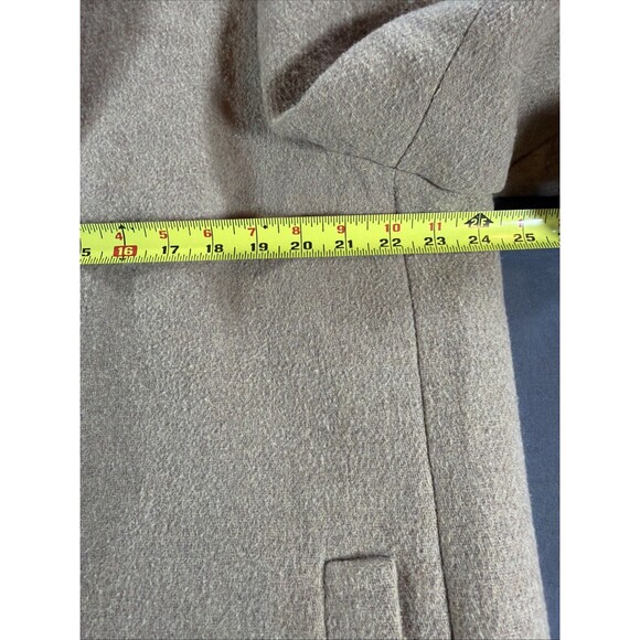 J Crew BU261 Womens Wool City Coat Long Sleeve Zip-Up Button Neck Tan 18 - Picture 11 of 14
